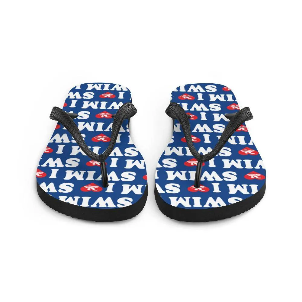 Swim Meet Flip Flops - I Love Swim Heart