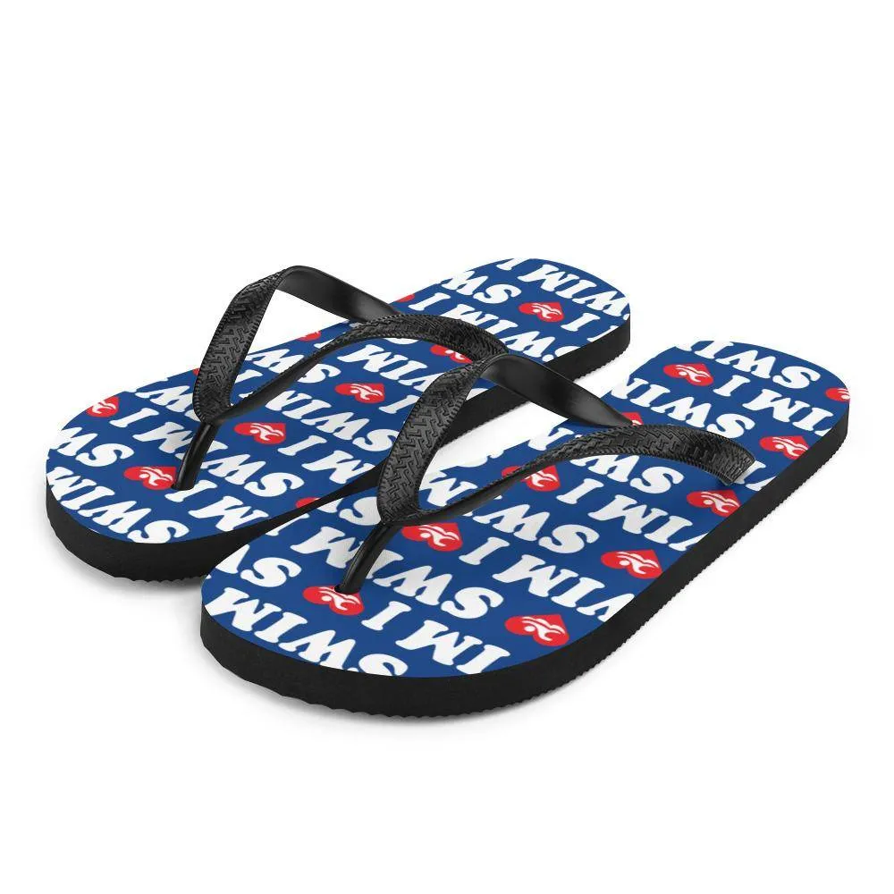 Swim Meet Flip Flops - I Love Swim Heart