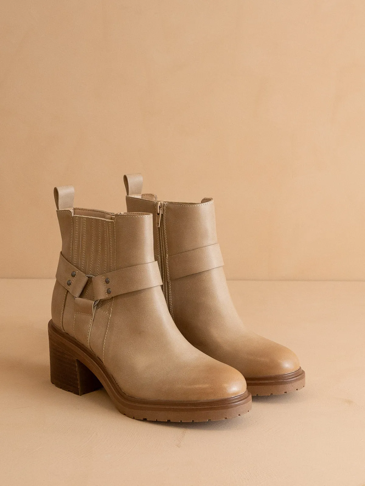 The Jayden | Khaki Motorcycle Bootie