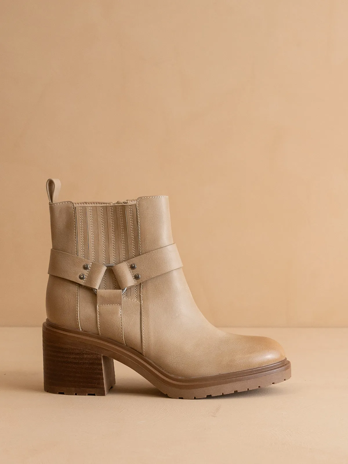 The Jayden | Khaki Motorcycle Bootie