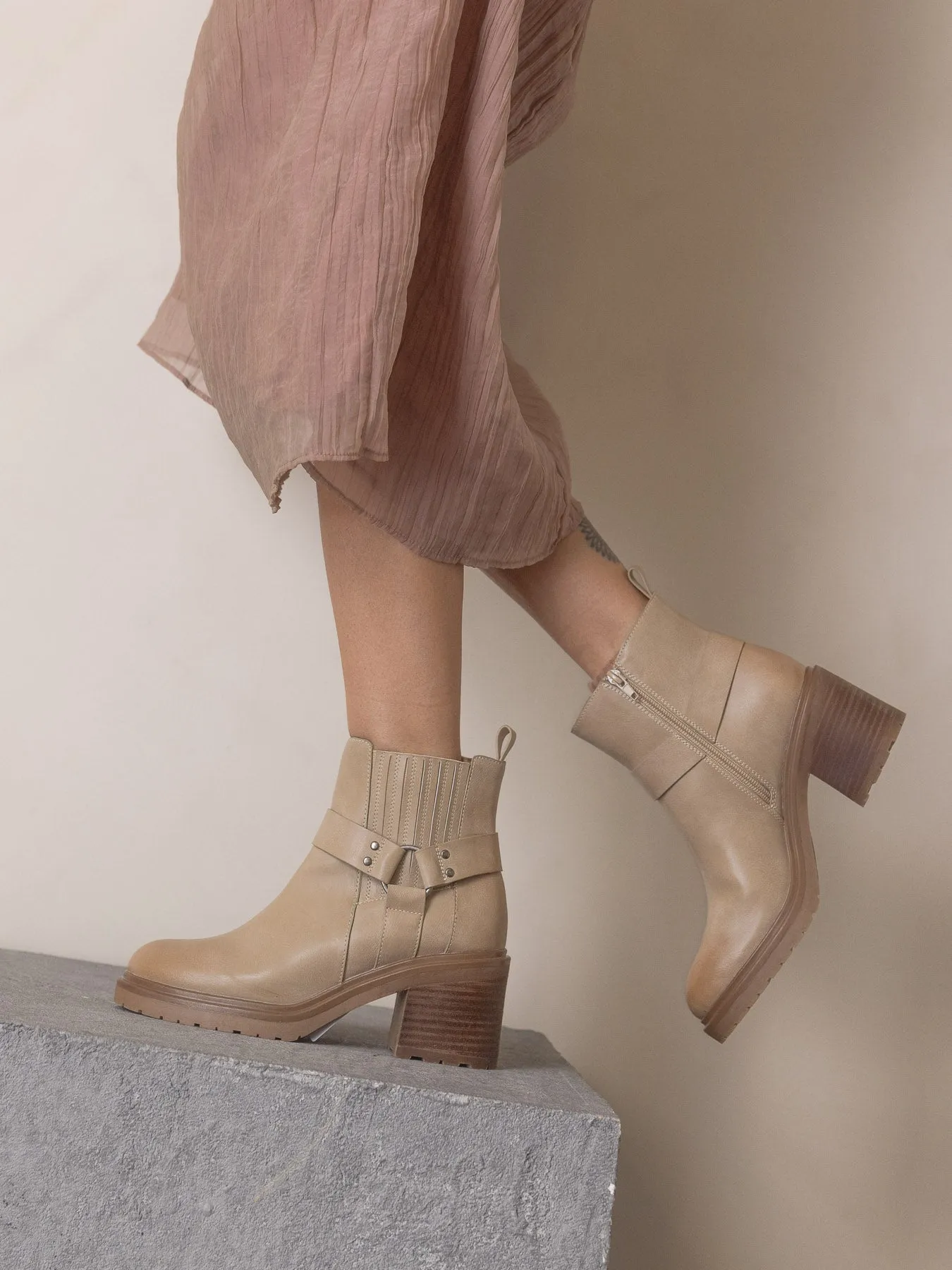 The Jayden | Khaki Motorcycle Bootie