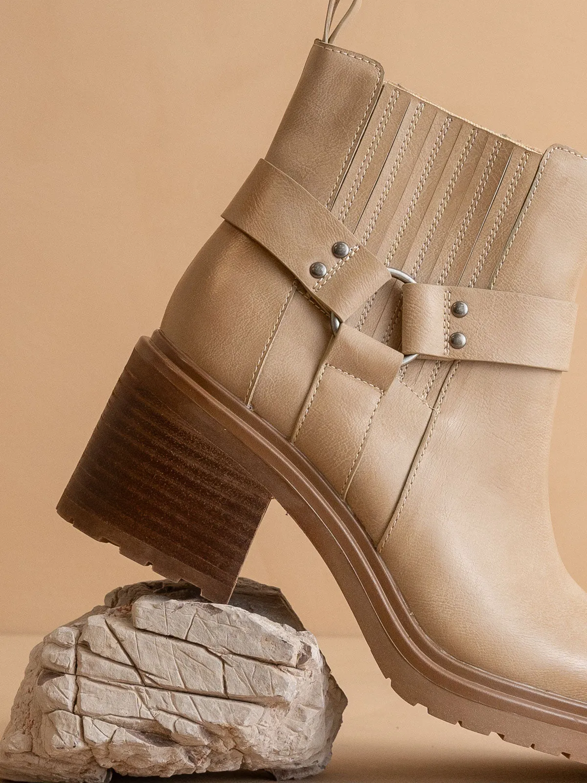 The Jayden | Khaki Motorcycle Bootie