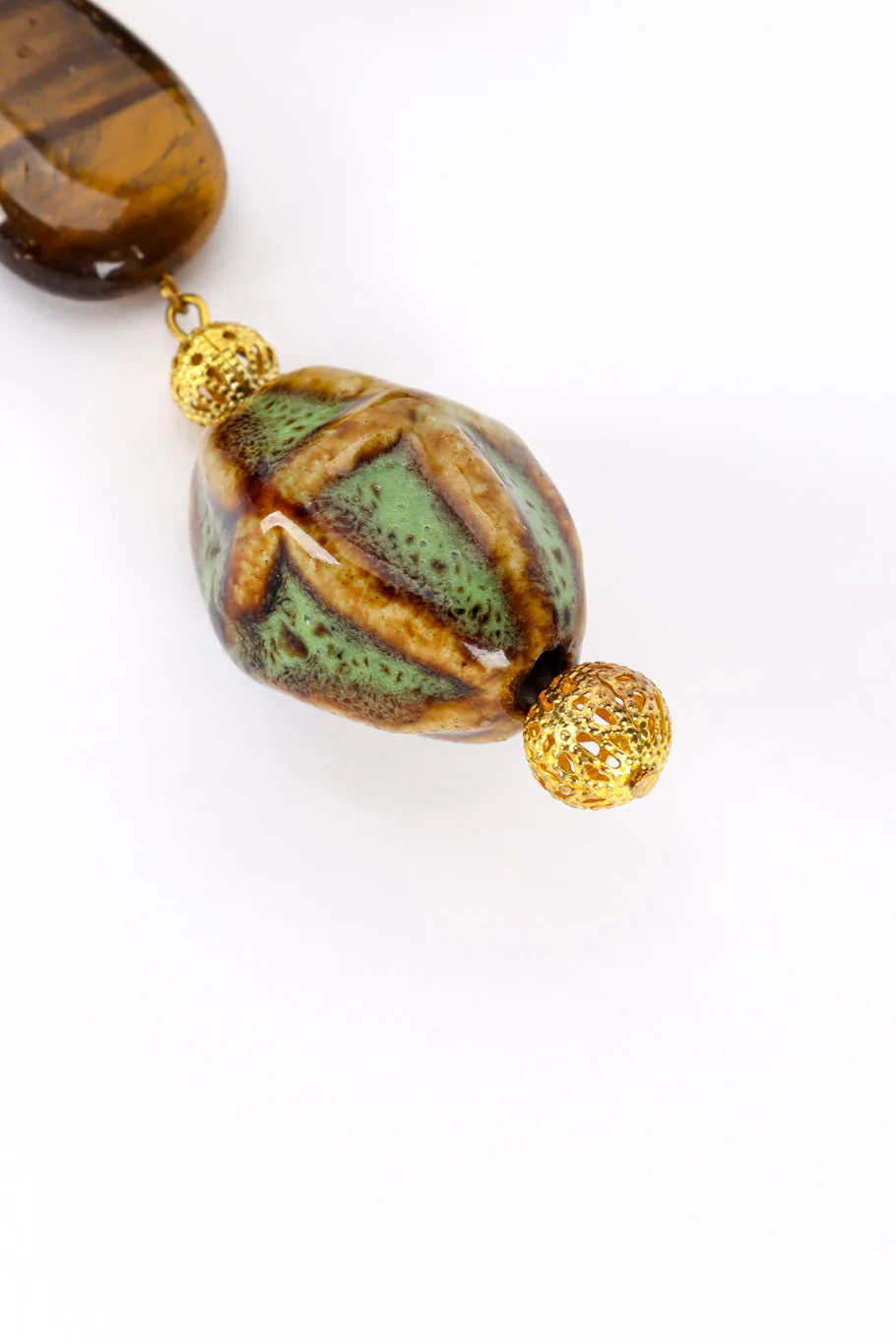 Tiger's Eye Ceramic Rope Necklace