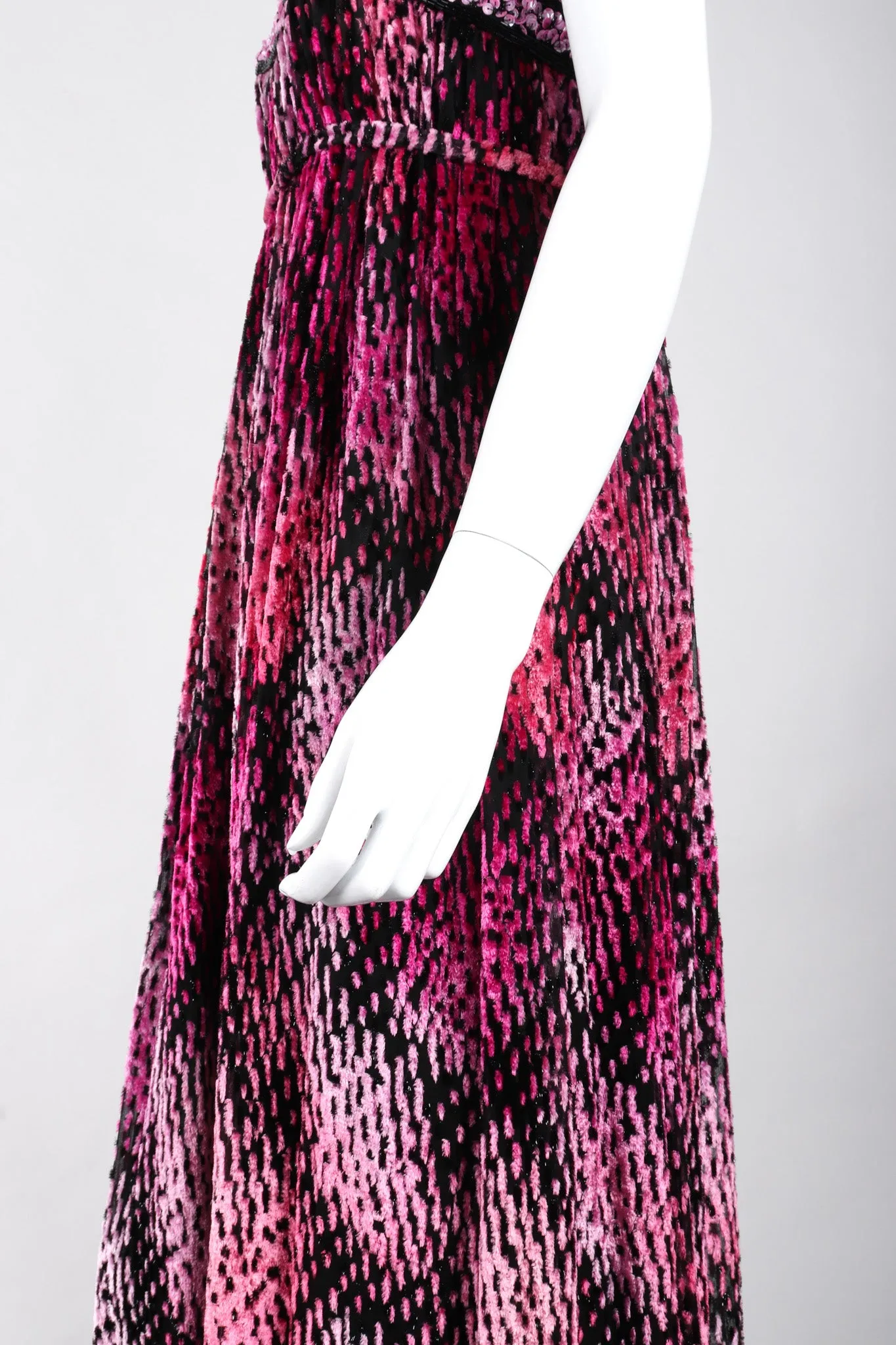 Tinsel Velvet Burnout Gown