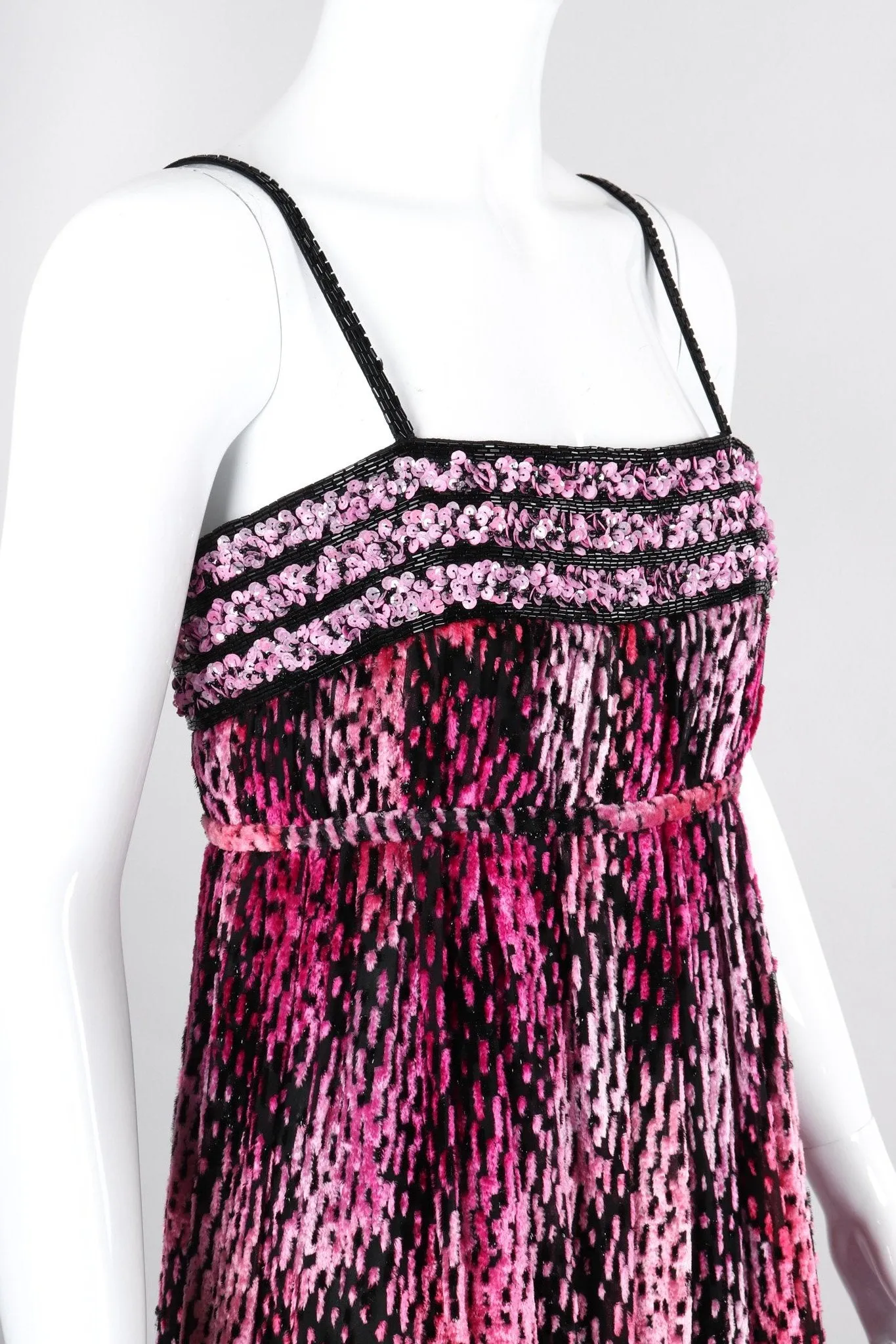 Tinsel Velvet Burnout Gown