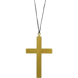 Traditional Gold Plastic Cross Necklace
