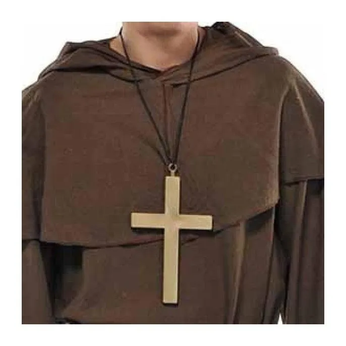 Traditional Gold Plastic Cross Necklace