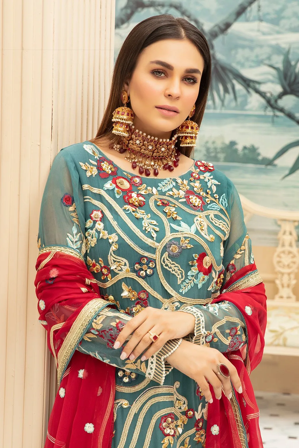 Trendy Stylish Chiffon Dress Best For Formal Wear # CA101