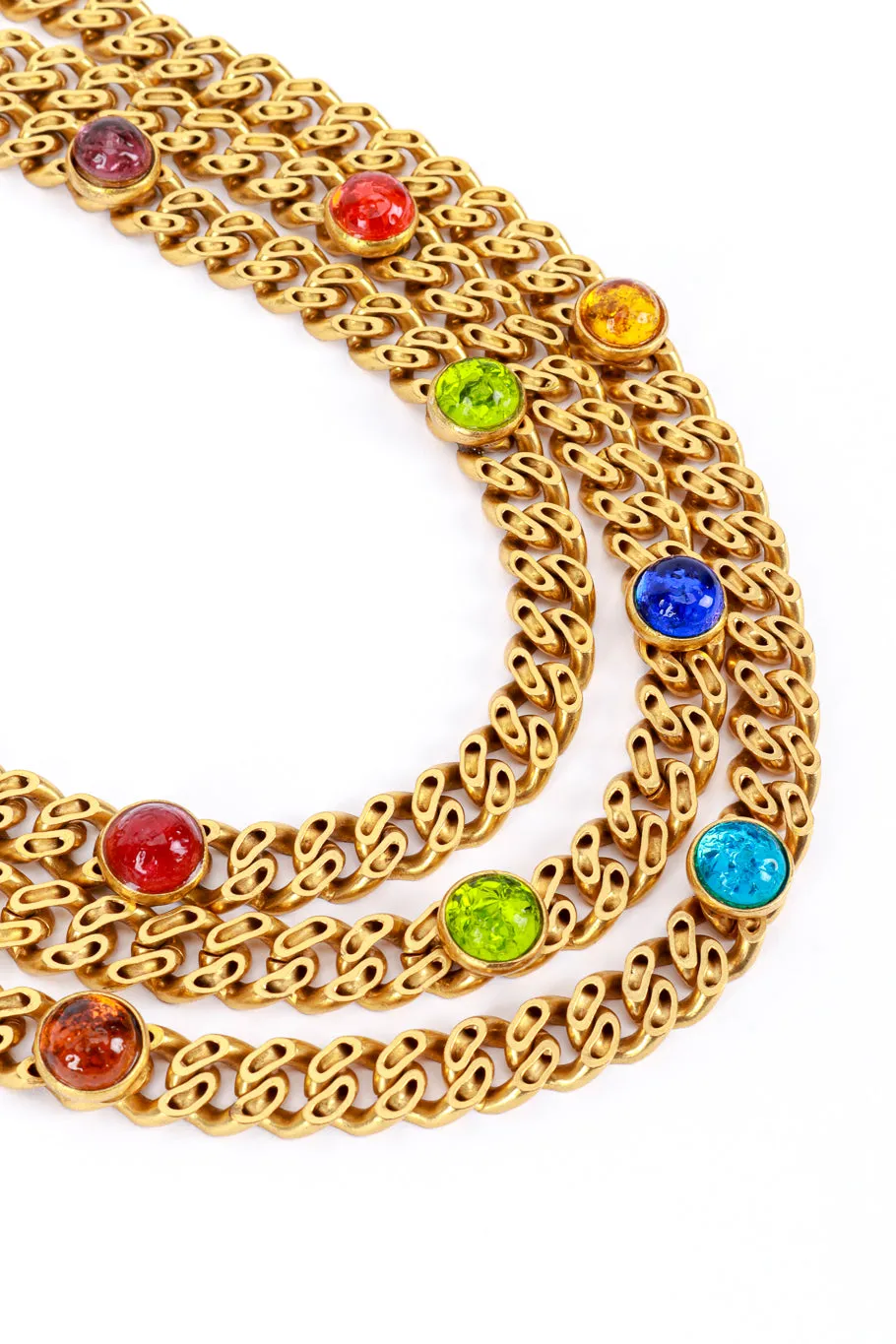 Triple Chain Gripoix Necklace