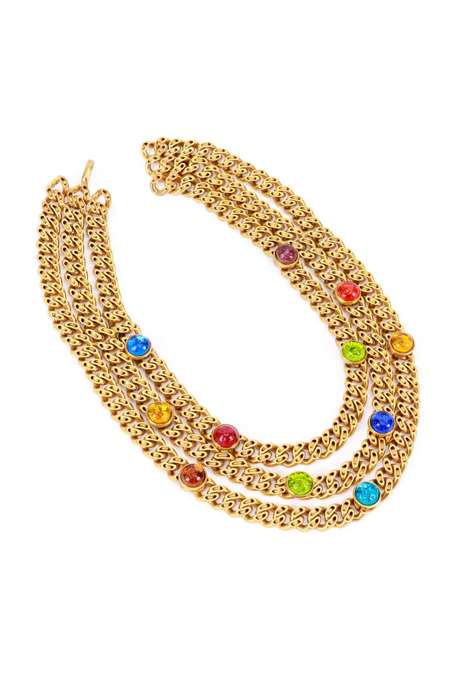 Triple Chain Gripoix Necklace