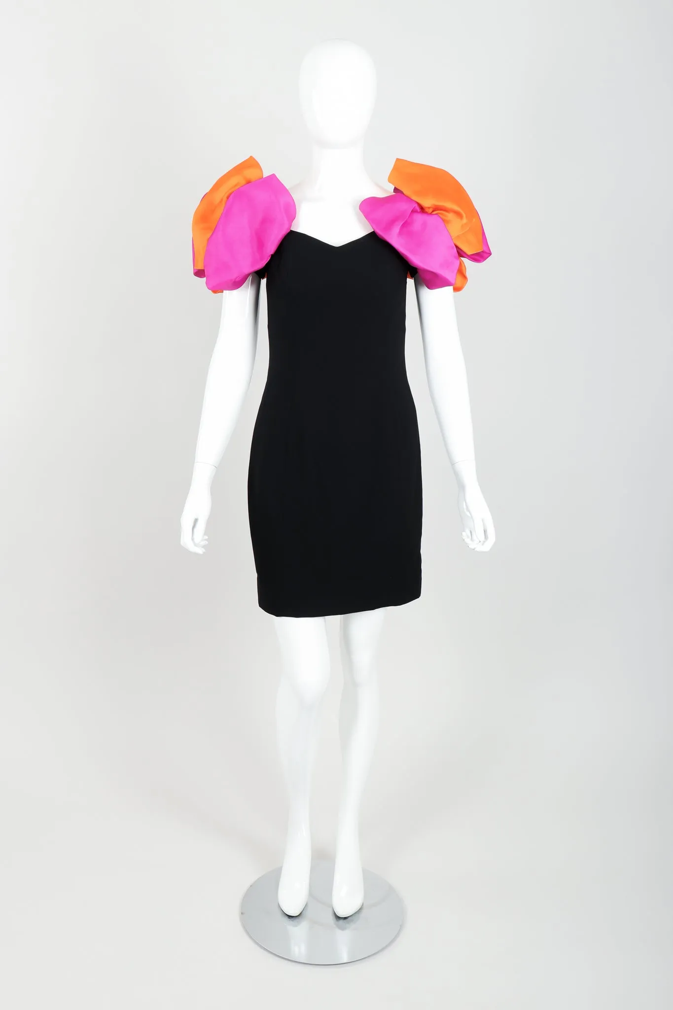 Tropical Puff Shoulder Dress