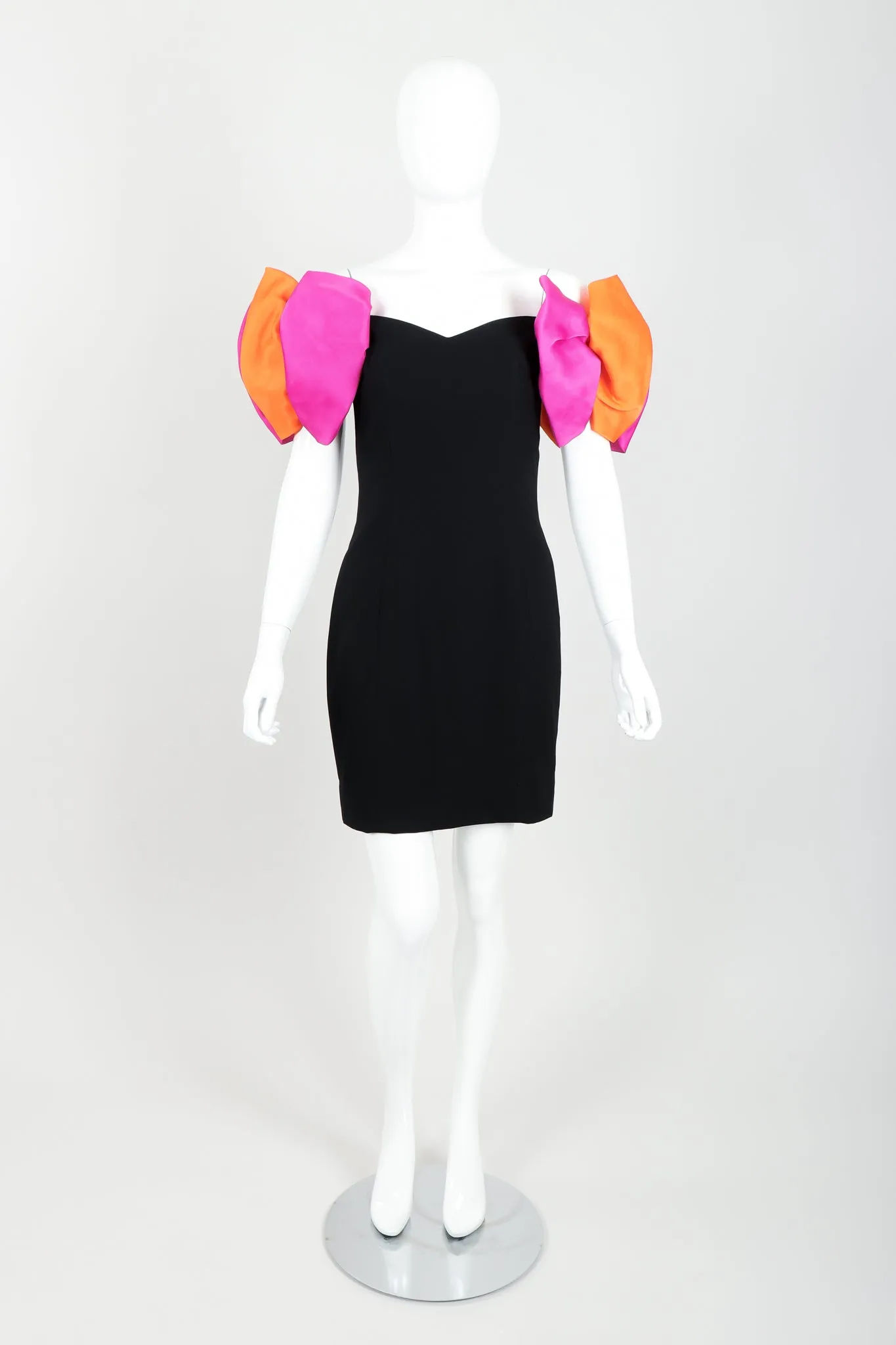 Tropical Puff Shoulder Dress