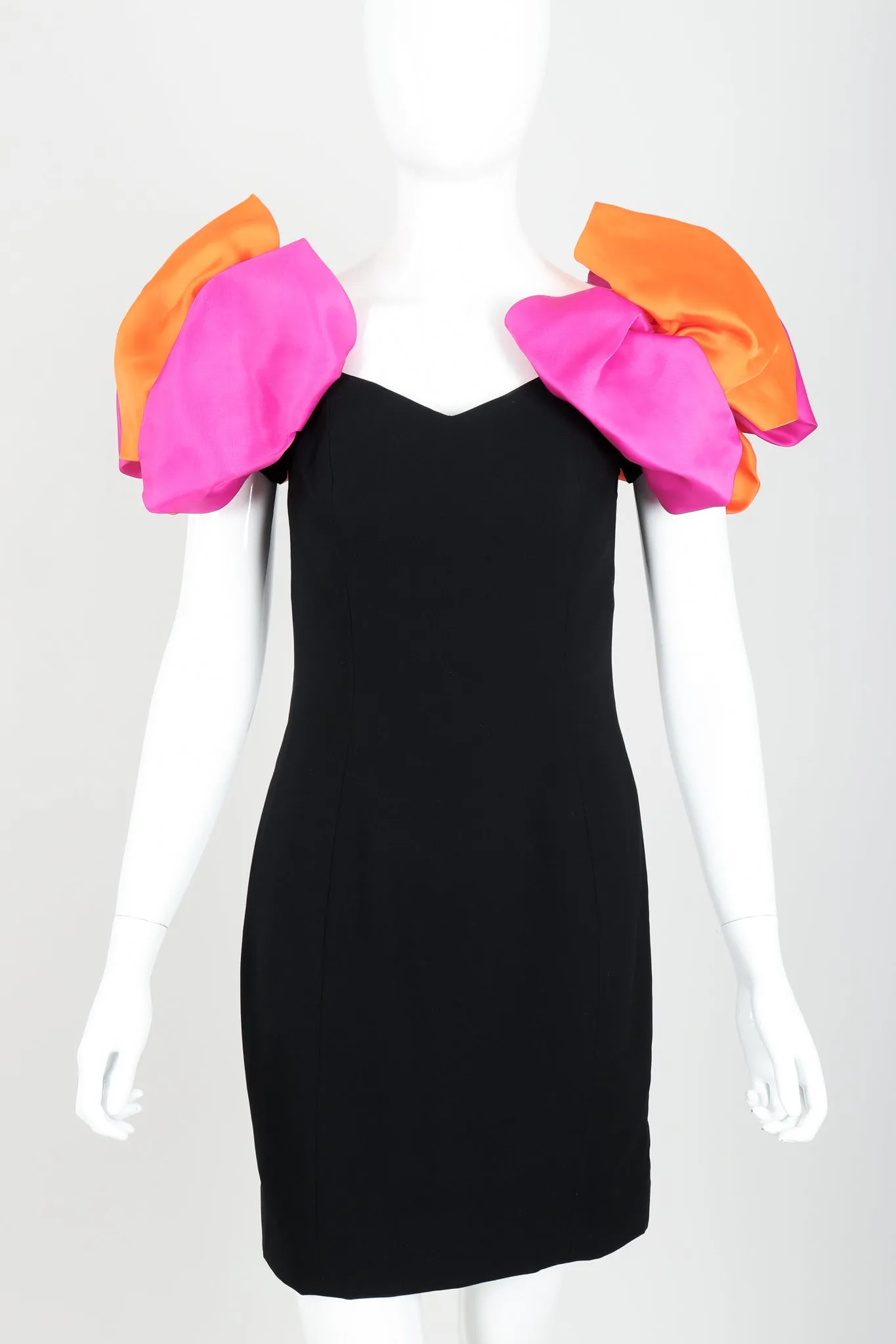 Tropical Puff Shoulder Dress