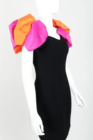 Tropical Puff Shoulder Dress
