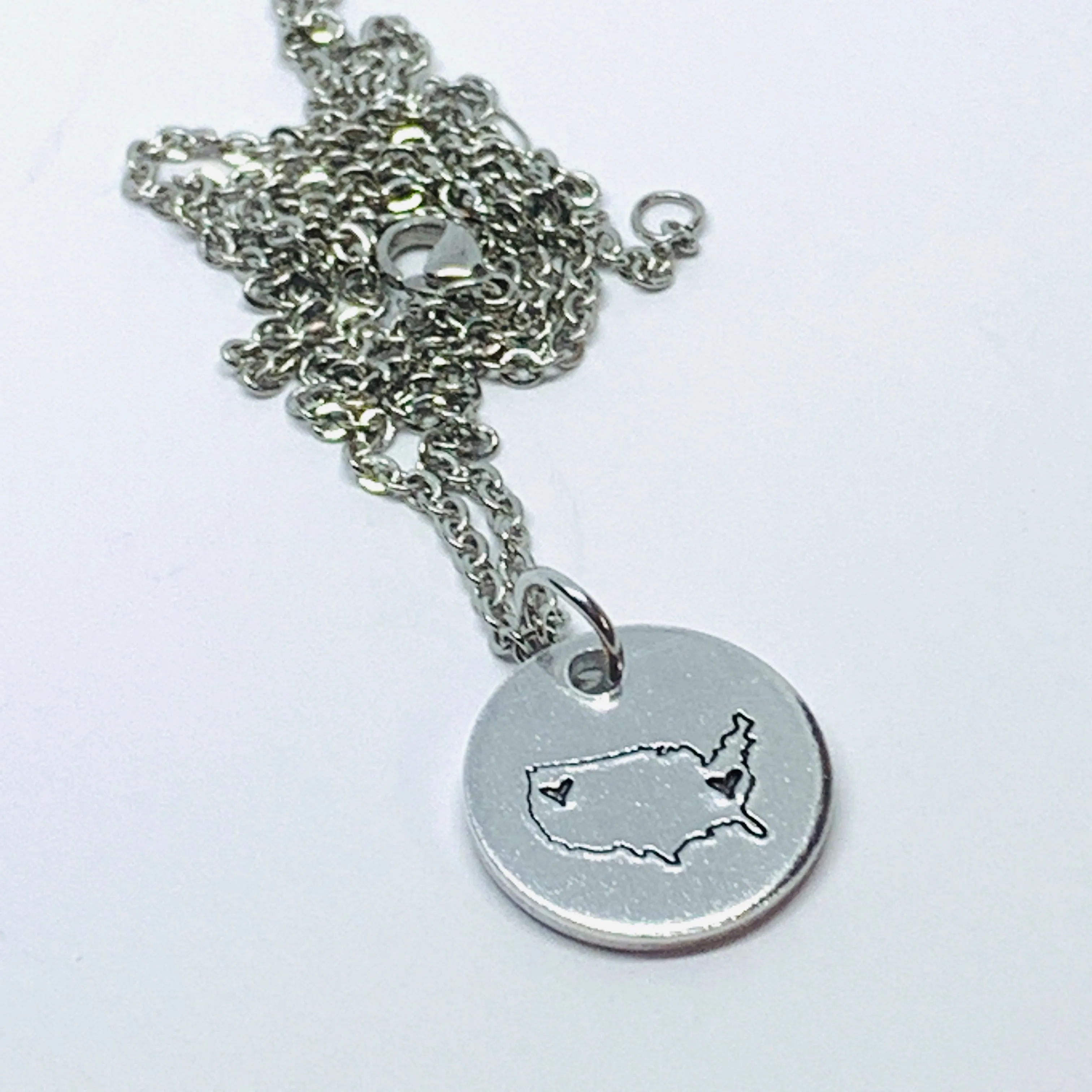United States Distance - Hand Stamped Necklace