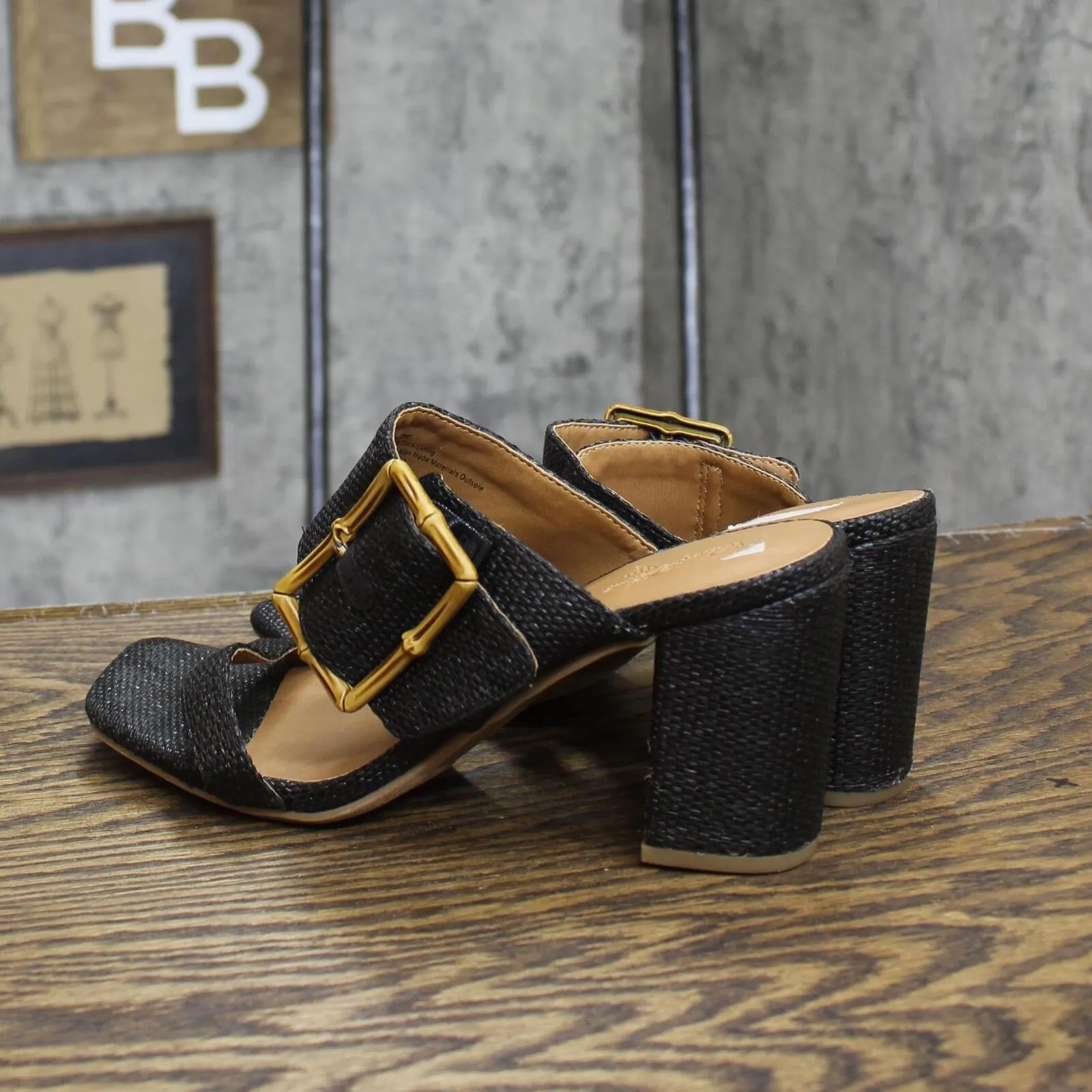 Universal Thread Women's Bristol Mule Heels 89530654 Black 7.5M