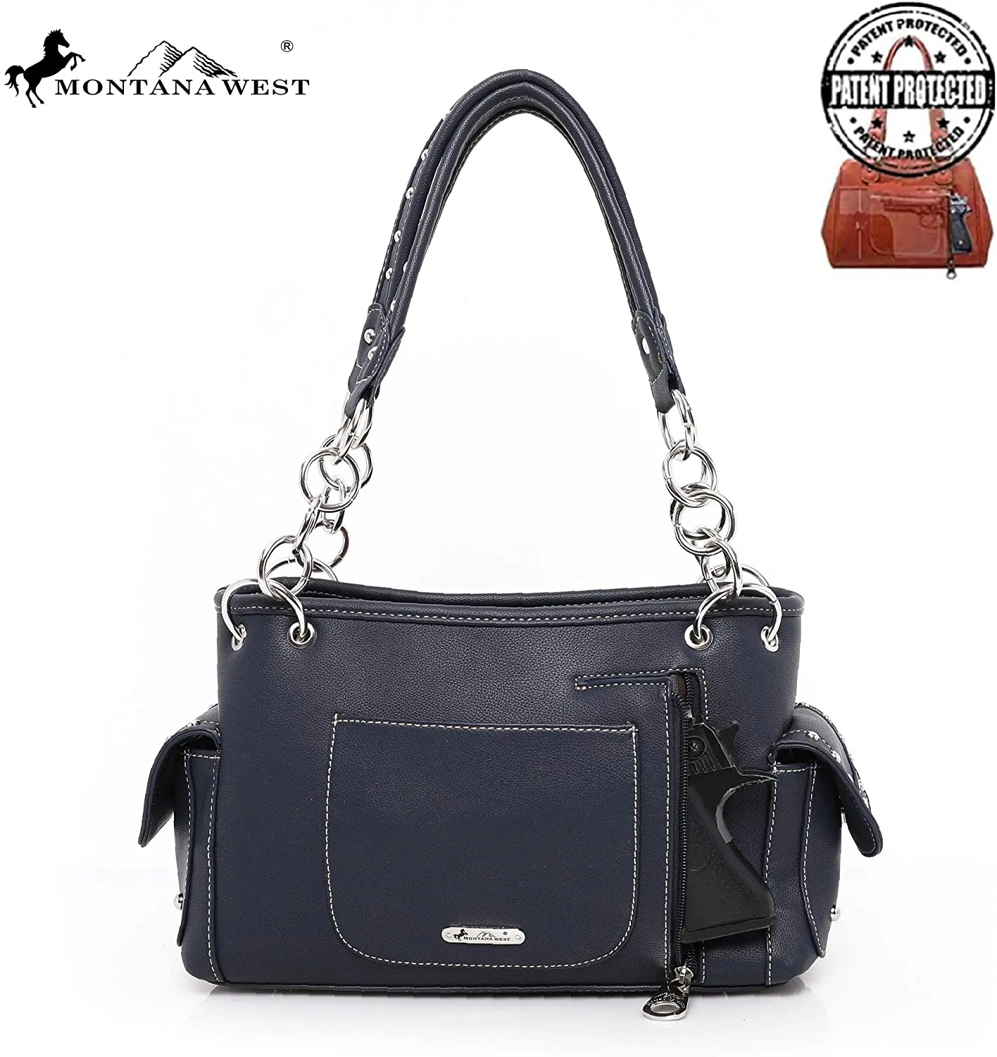 US04G-8085 Montana West American Pride Concealed Handgun Collection Satchel