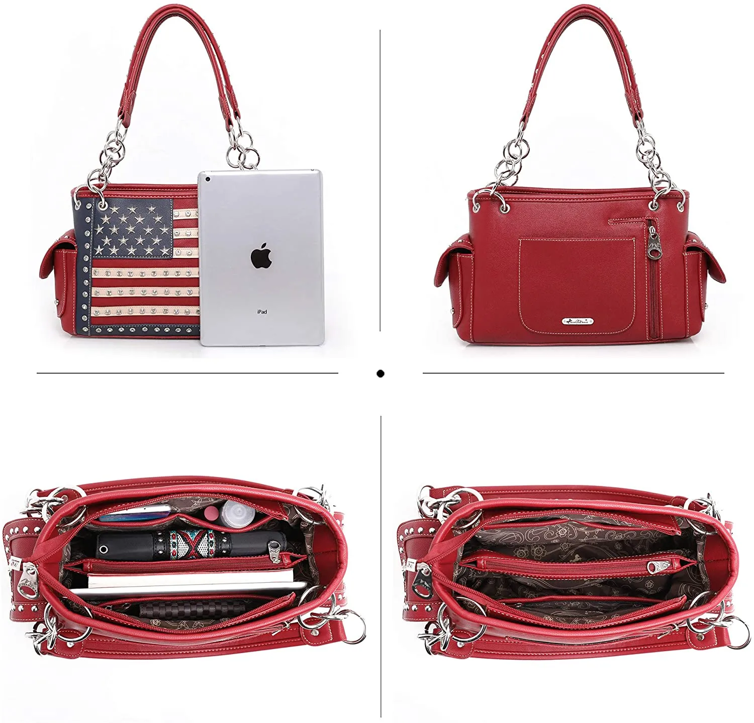 US04G-8085 Montana West American Pride Concealed Handgun Collection Satchel