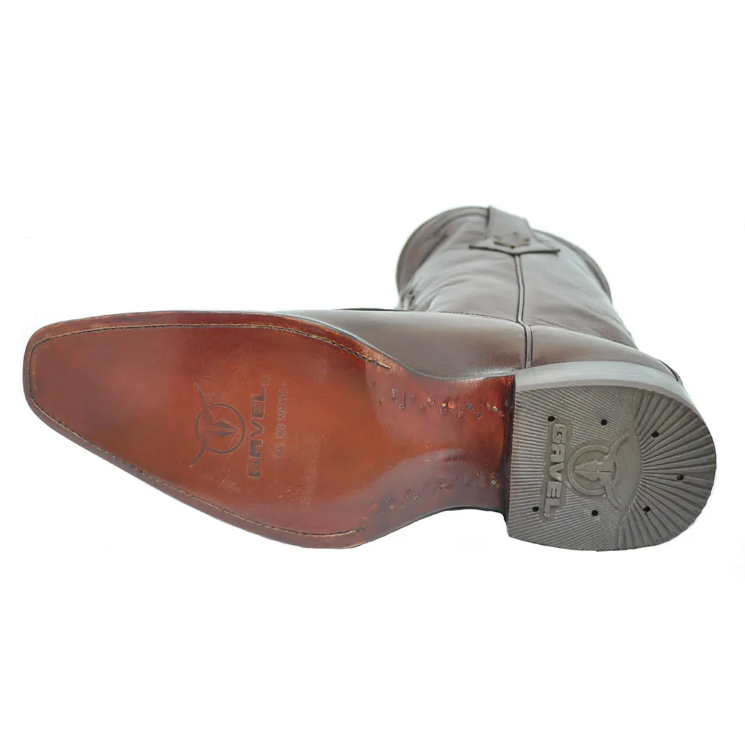 Vela Ostrich Spanish Toe Boot - Tobacco