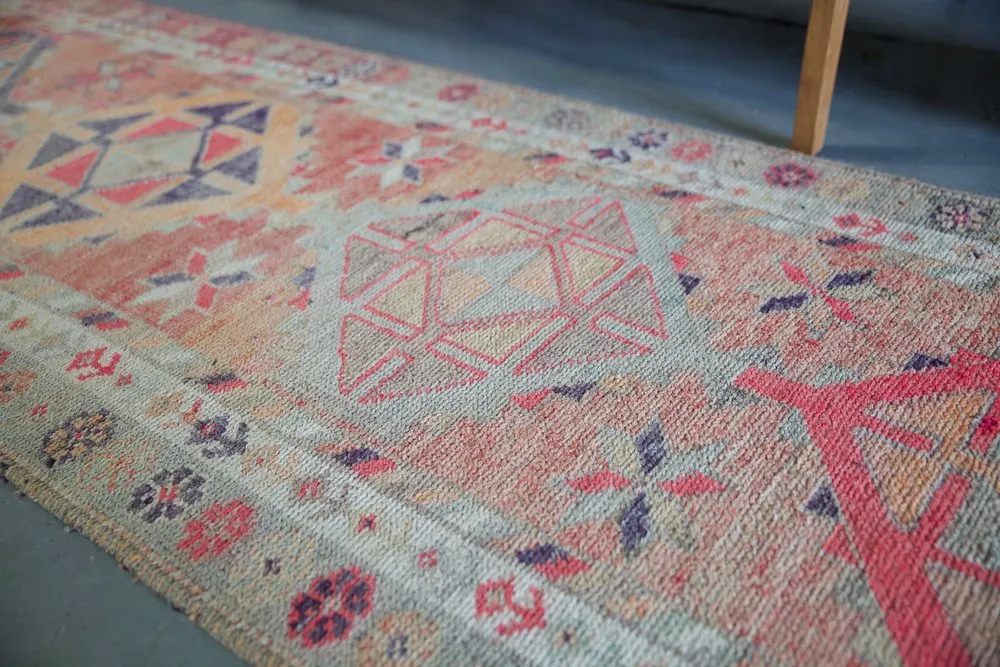 Vintage Kurdish Herki Runner 2.9ftx11.9ft