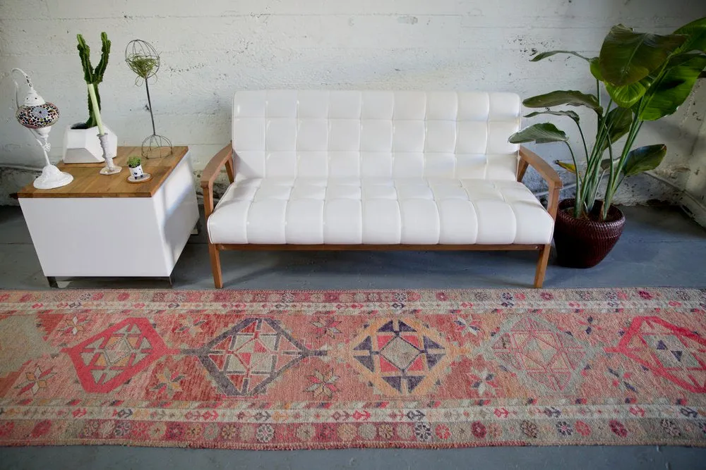 Vintage Kurdish Herki Runner 2.9ftx11.9ft