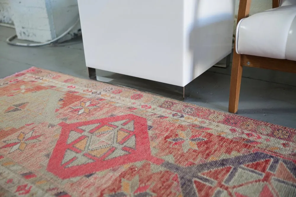 Vintage Kurdish Herki Runner 2.9ftx11.9ft