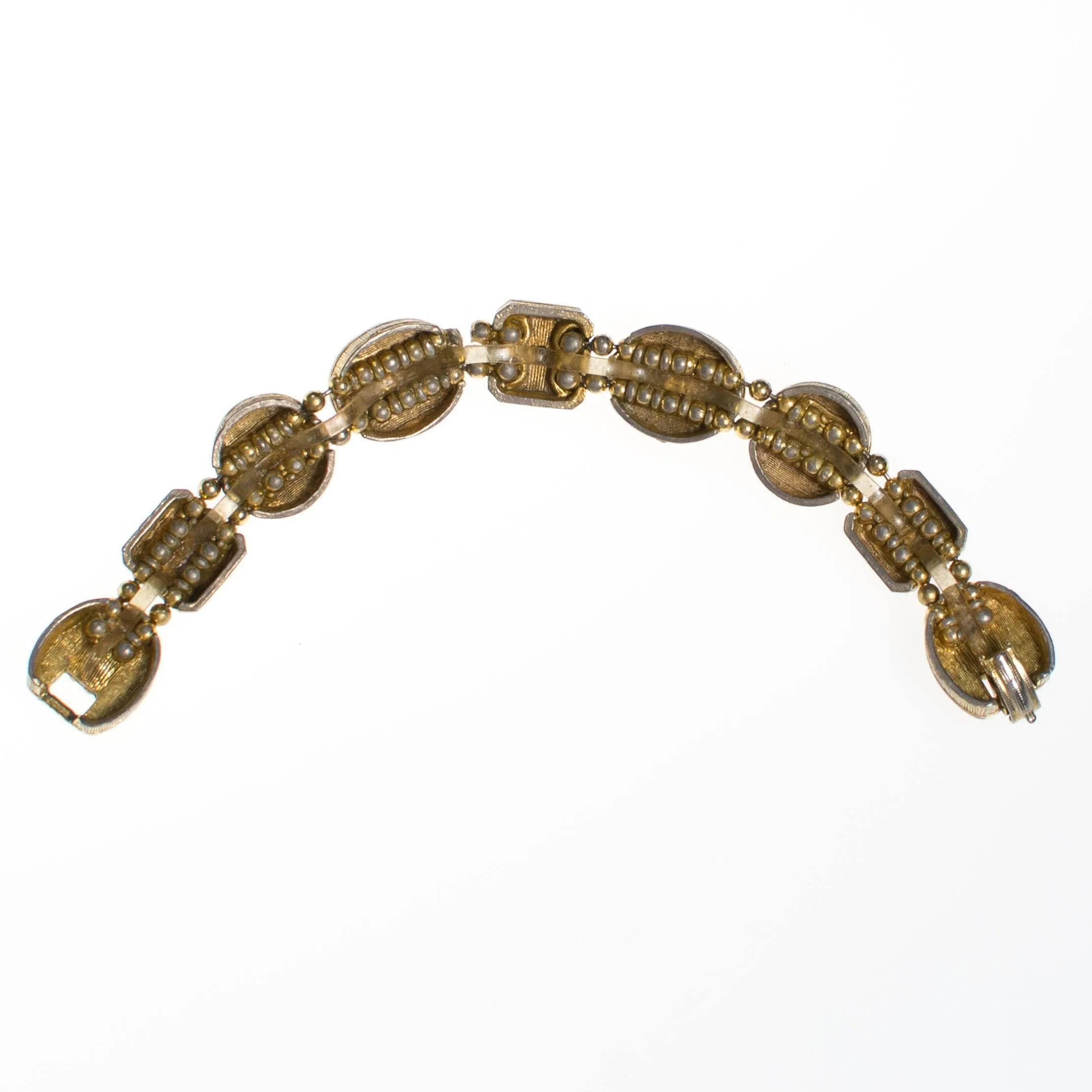 Vintage Victorian Revival Gold Charm Slide Bracelet
