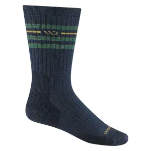 Wide Open Mens Vintage Stripe Cushioned Crew Socks