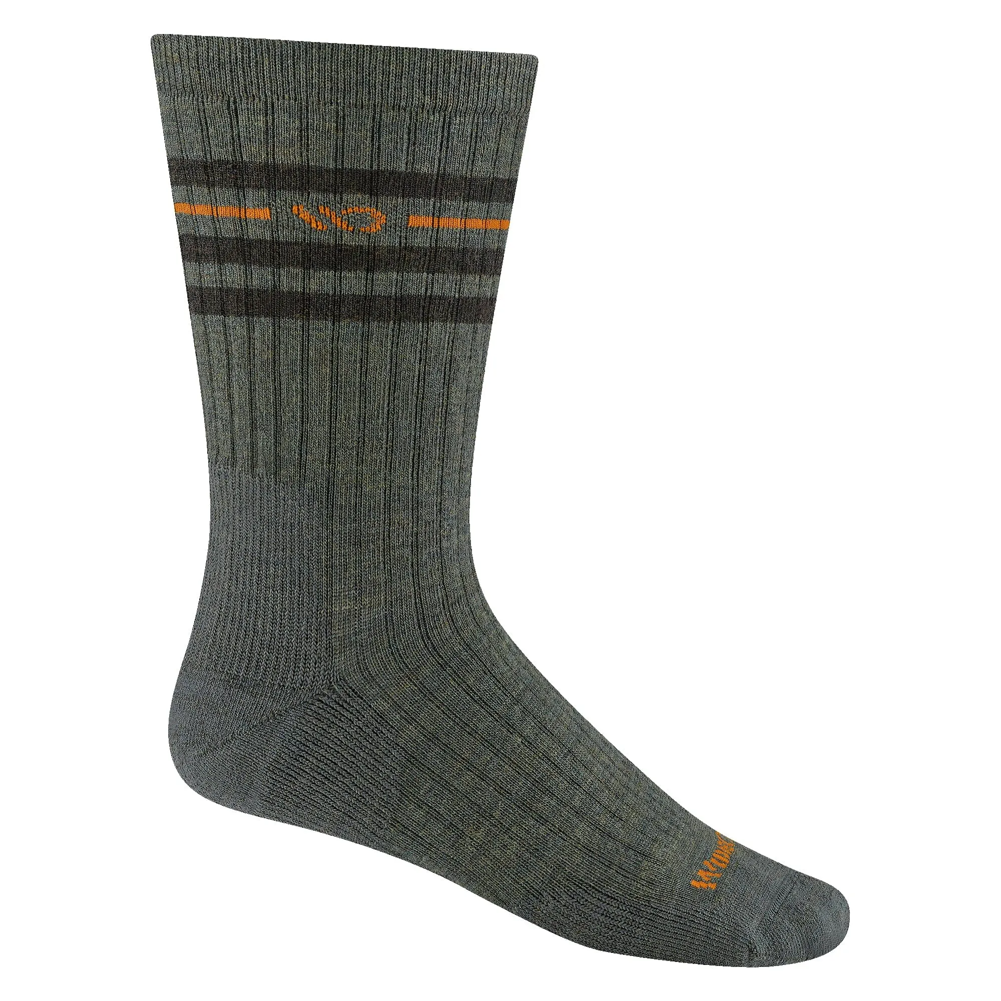 Wide Open Mens Vintage Stripe Cushioned Crew Socks