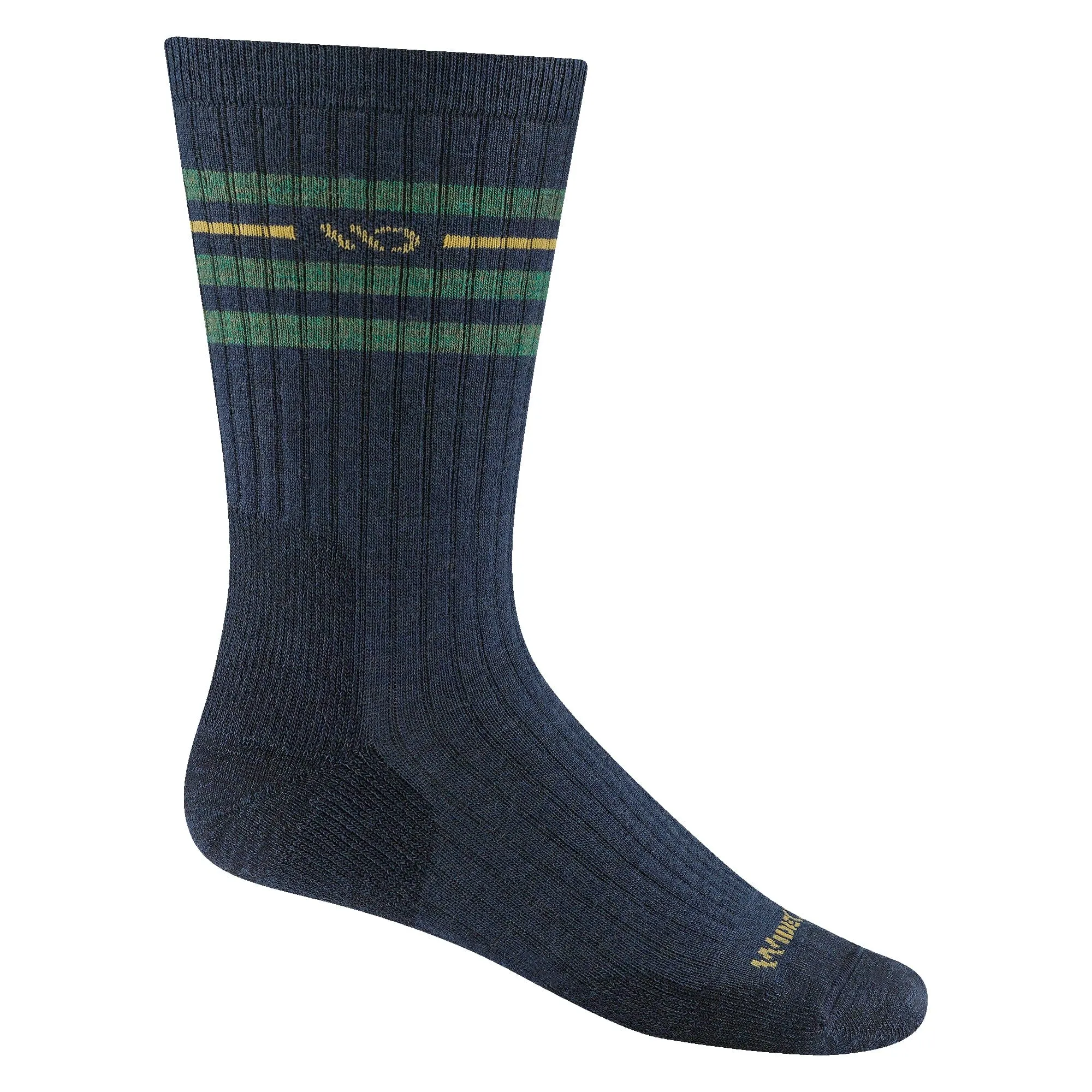 Wide Open Mens Vintage Stripe Cushioned Crew Socks