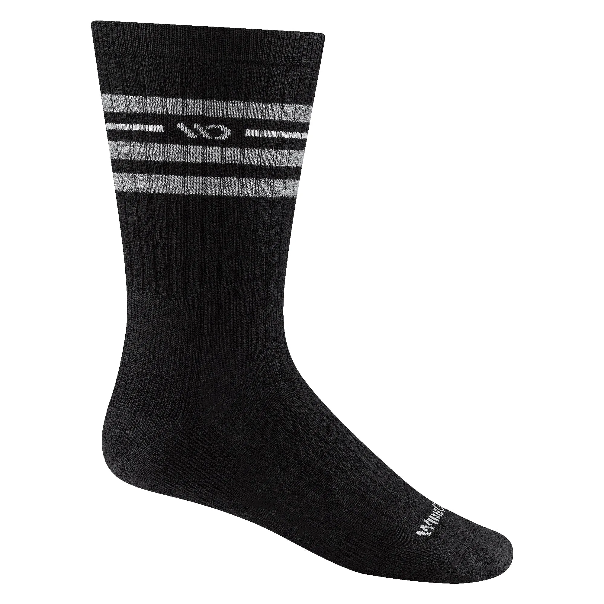 Wide Open Mens Vintage Stripe Cushioned Crew Socks
