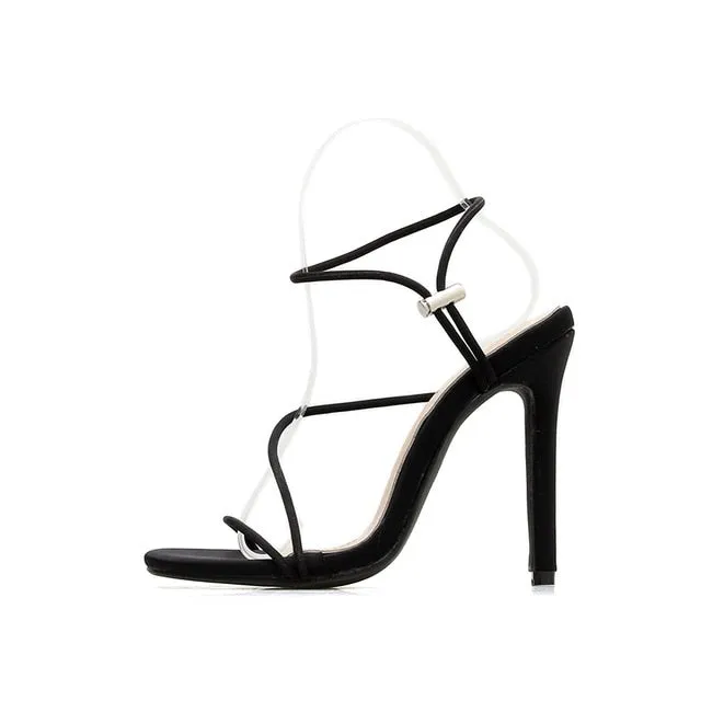 Women Sexy Thin Heels Sandals New Candy Color High Heel