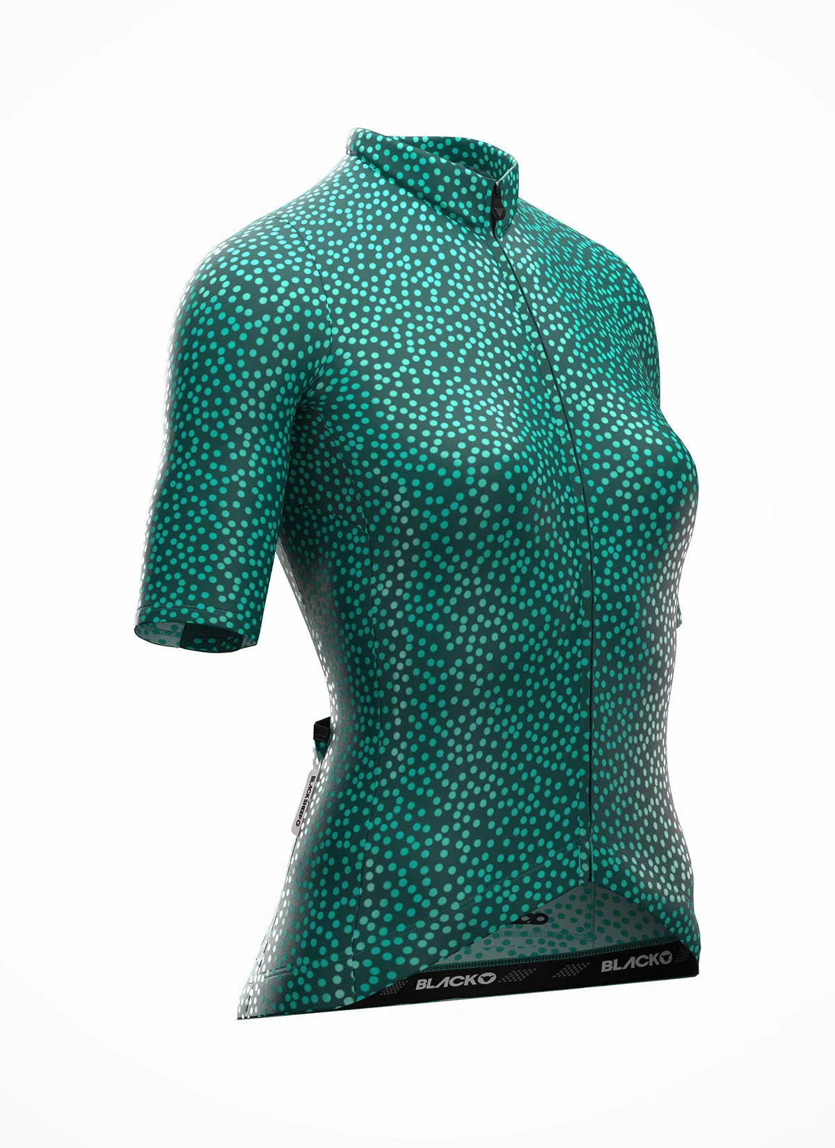 Women's Essentials TEAM Jersey - Storm Green Dots
