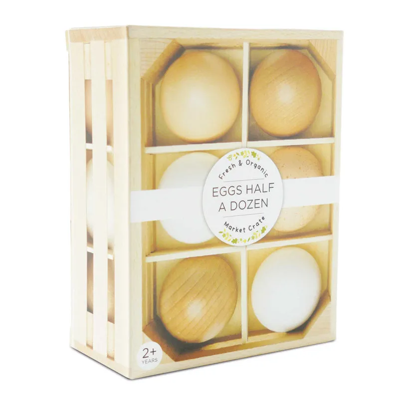 Wooden Farm Eggs Market Crate Set