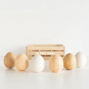Wooden Farm Eggs Market Crate Set