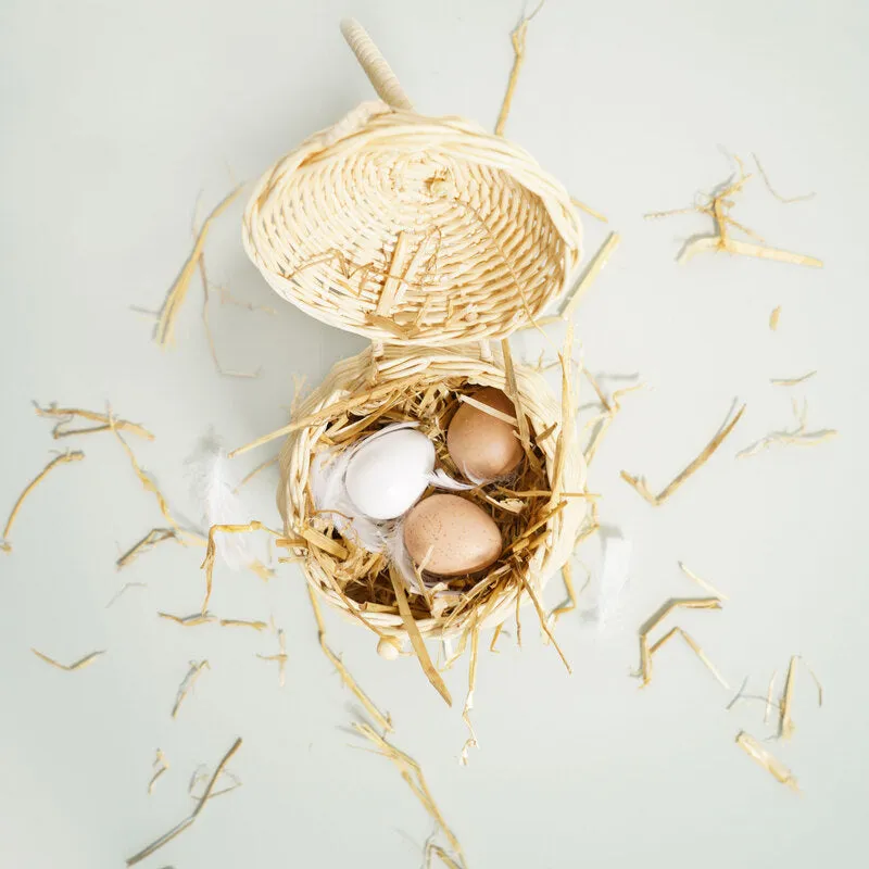 Wooden Farm Eggs Market Crate Set