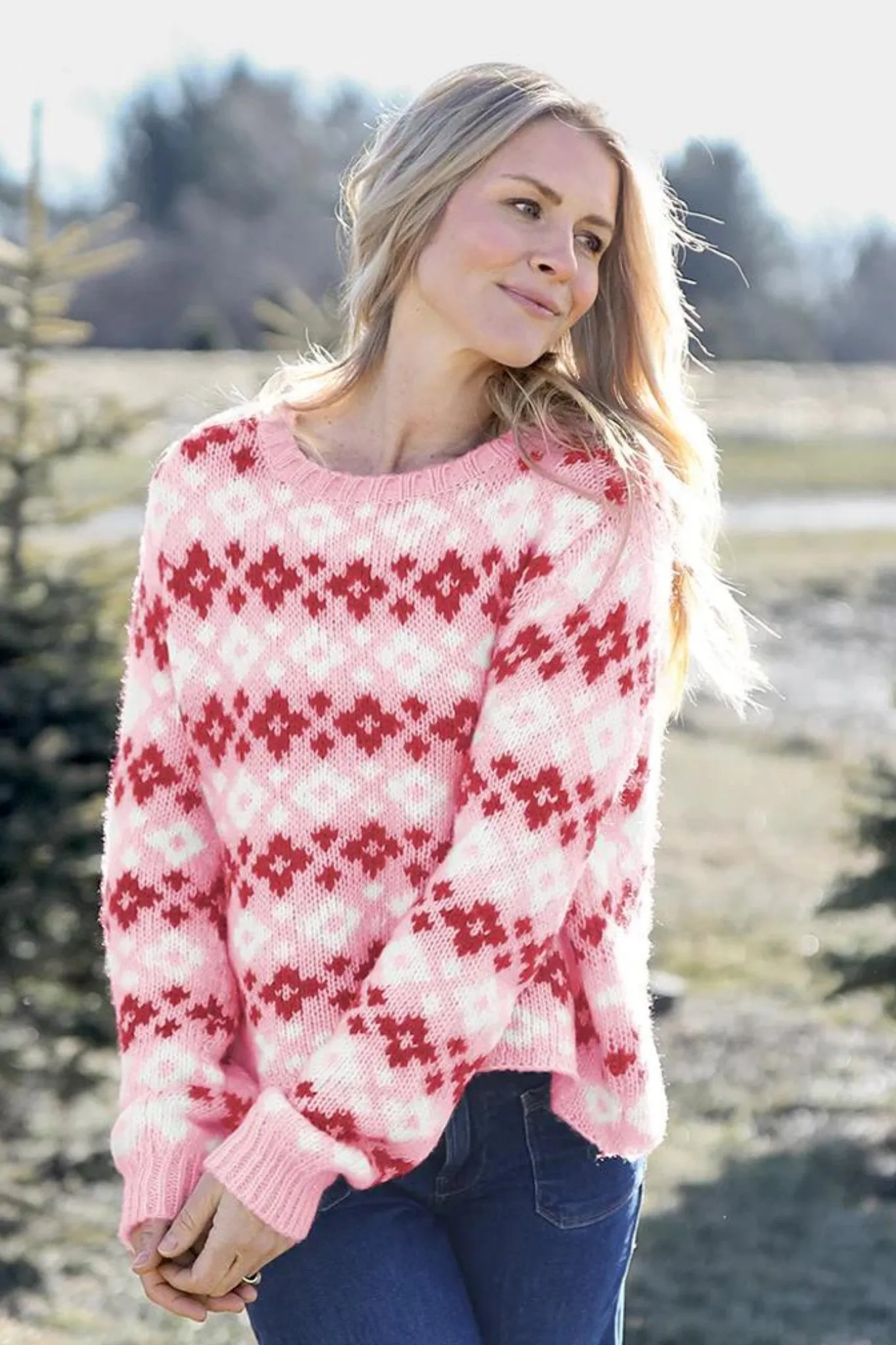 Wooden Ships: Shrunken Fair Isle Chunky Crew