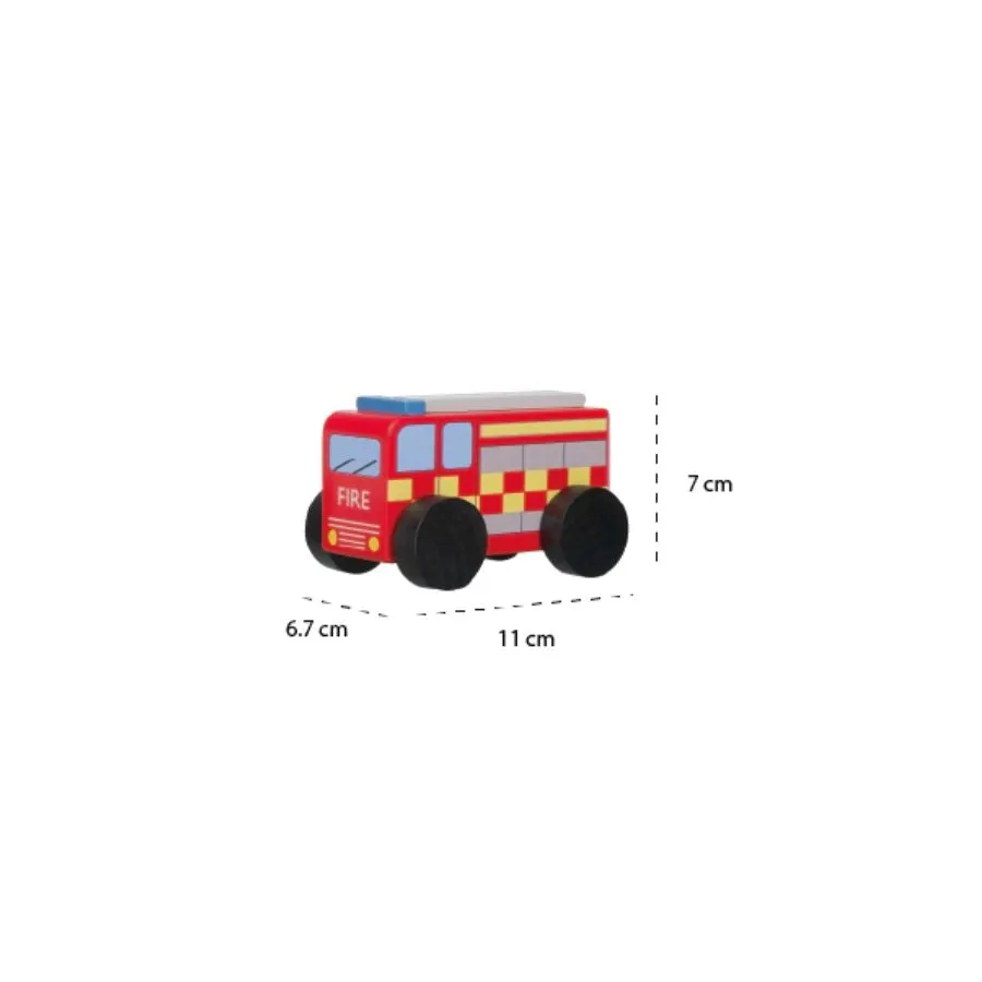 Wooden Toy Fire Engine