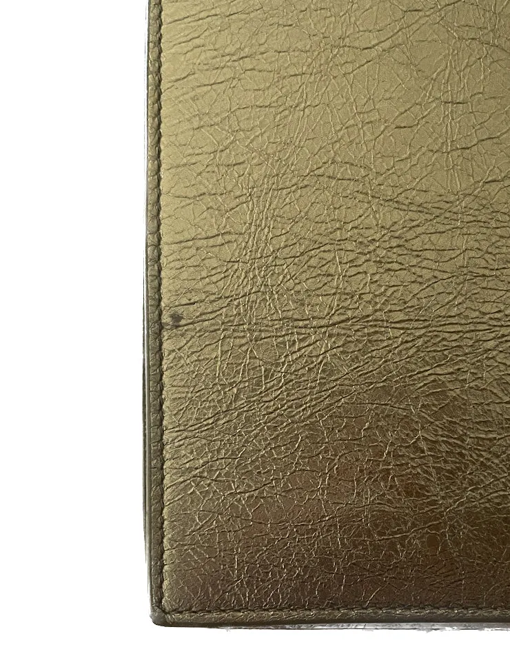Yves Saint Laurent YSL Gold Large Belle De Jour Clutch Bag