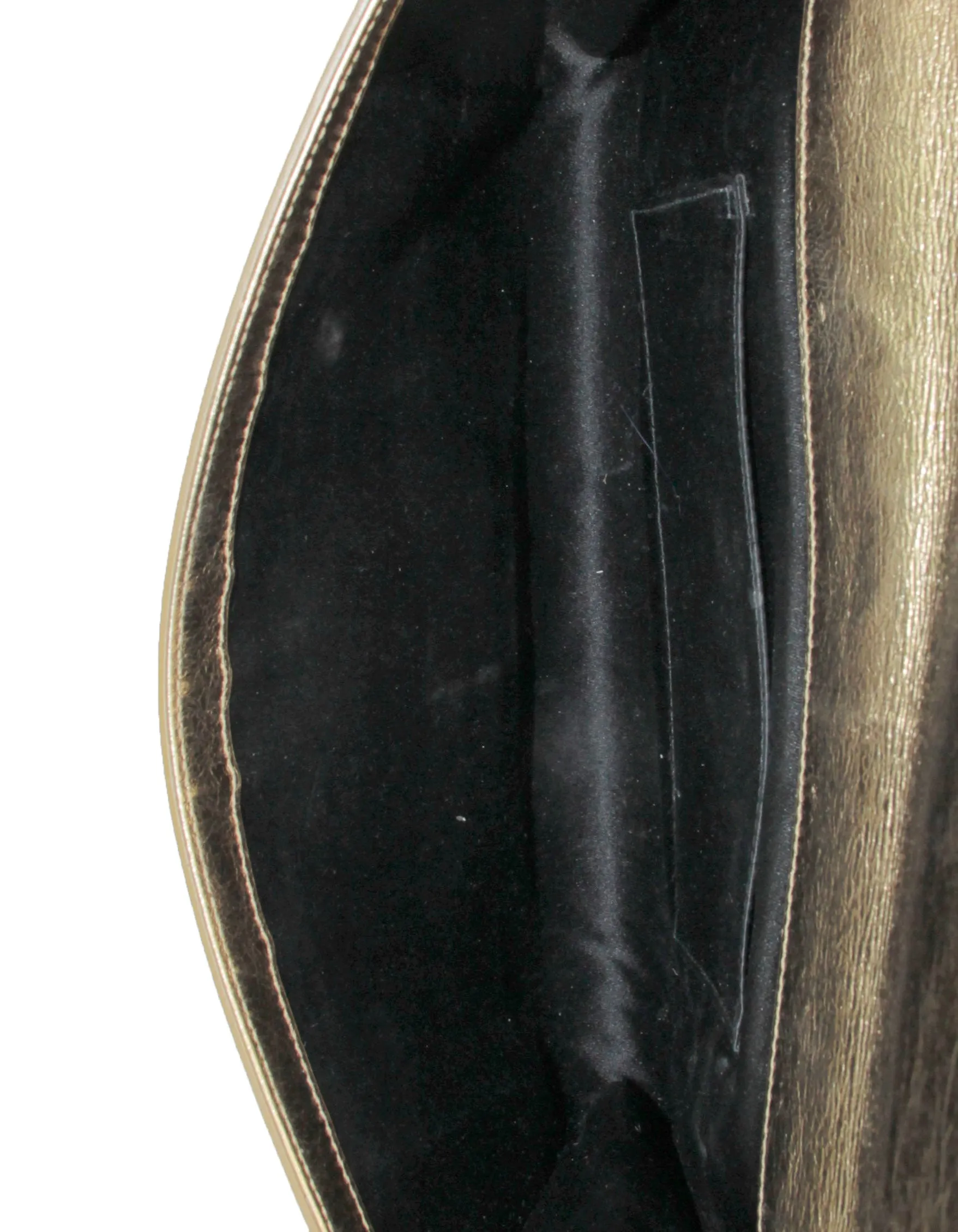 Yves Saint Laurent YSL Gold Large Belle De Jour Clutch Bag