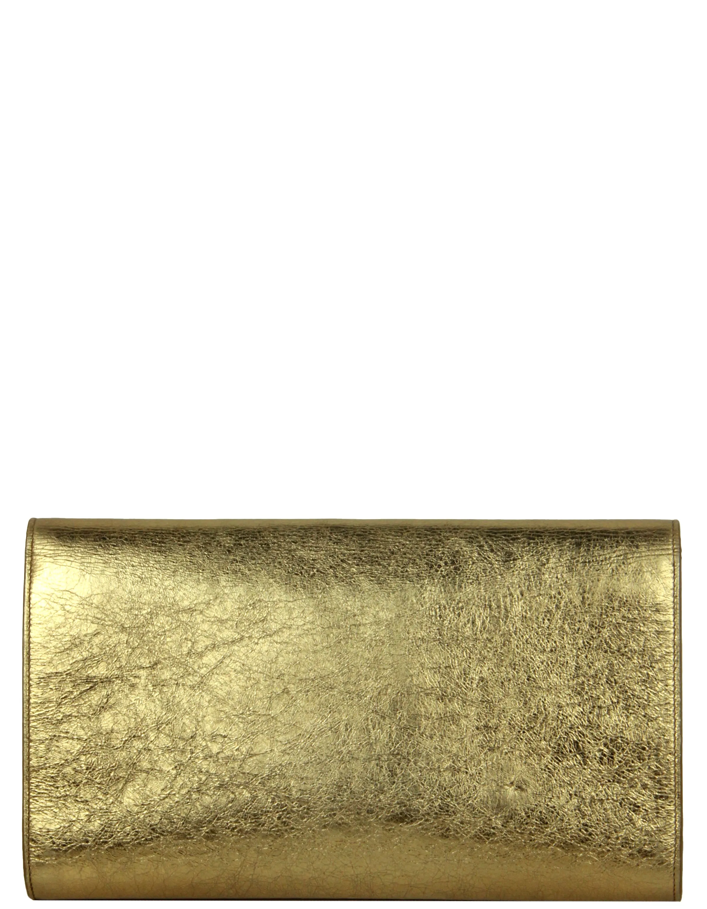 Yves Saint Laurent YSL Gold Large Belle De Jour Clutch Bag