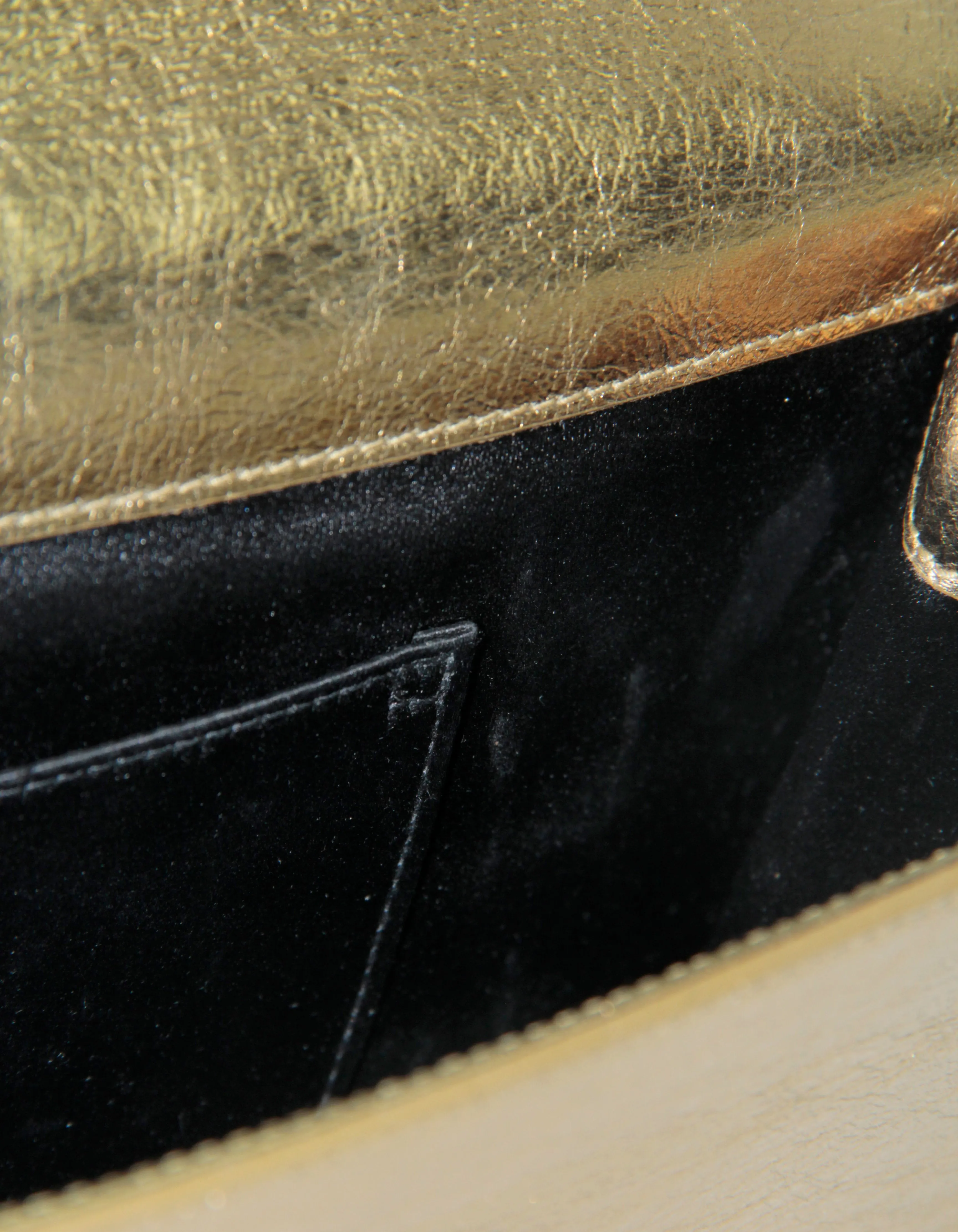 Yves Saint Laurent YSL Gold Large Belle De Jour Clutch Bag