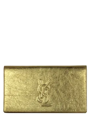 Yves Saint Laurent YSL Gold Large Belle De Jour Clutch Bag