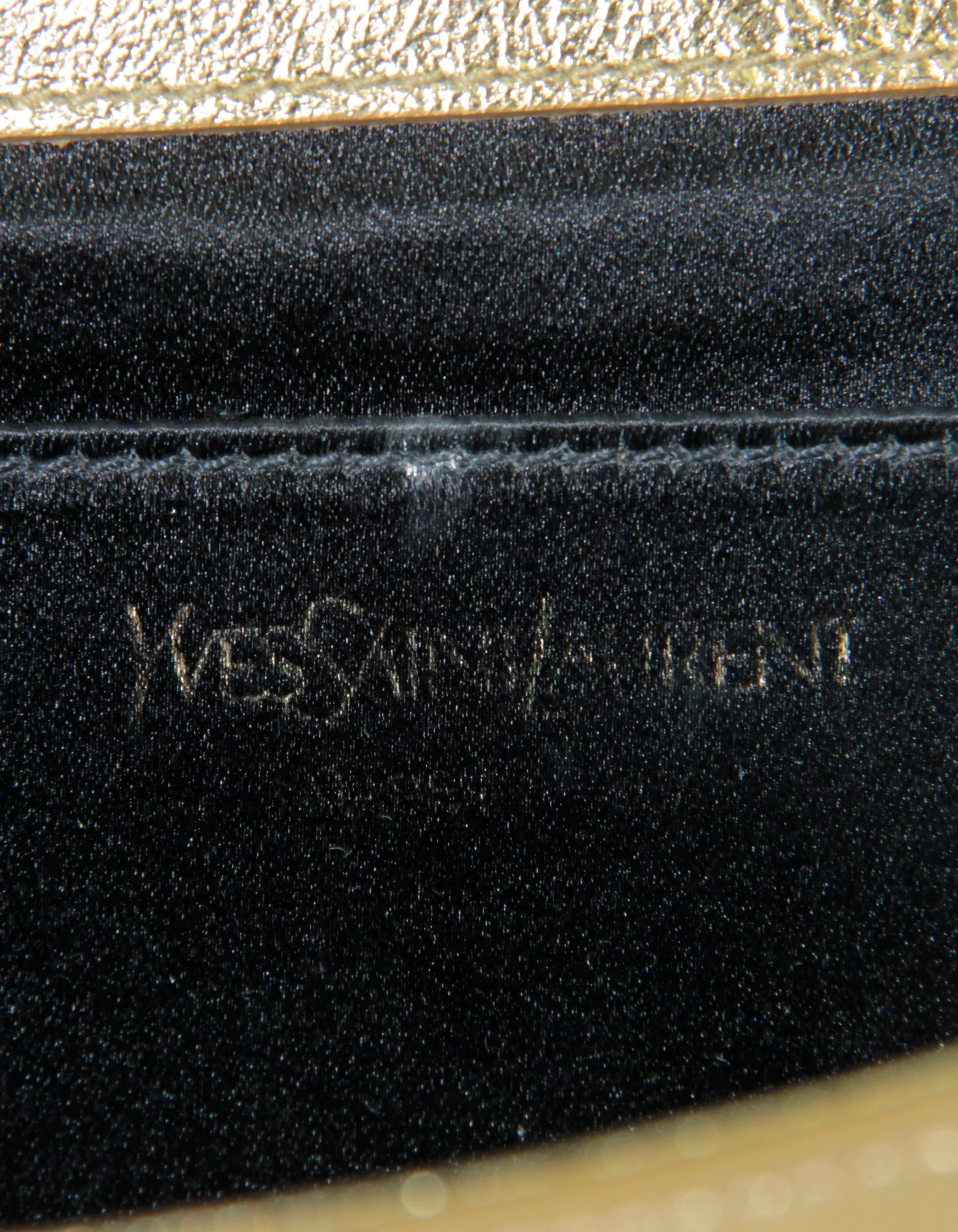 Yves Saint Laurent YSL Gold Large Belle De Jour Clutch Bag