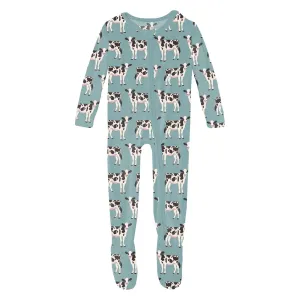 Zipper Footie | Jade Cows