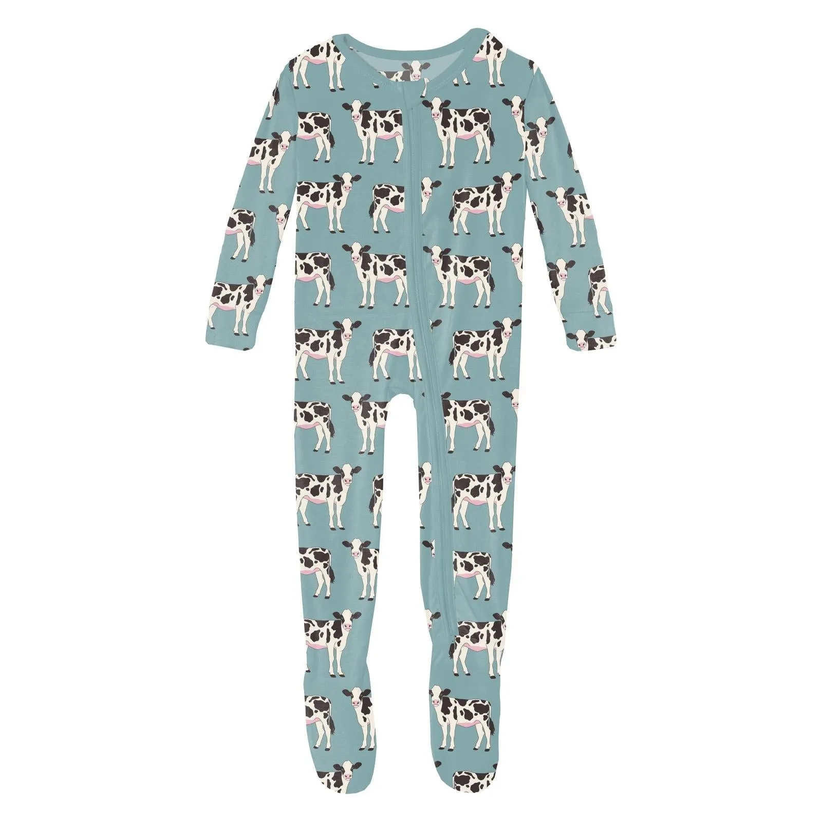 Zipper Footie | Jade Cows